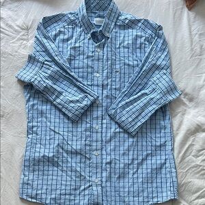 Lacoste Men's Casual Blue Checkered Shirt- Slim Fit